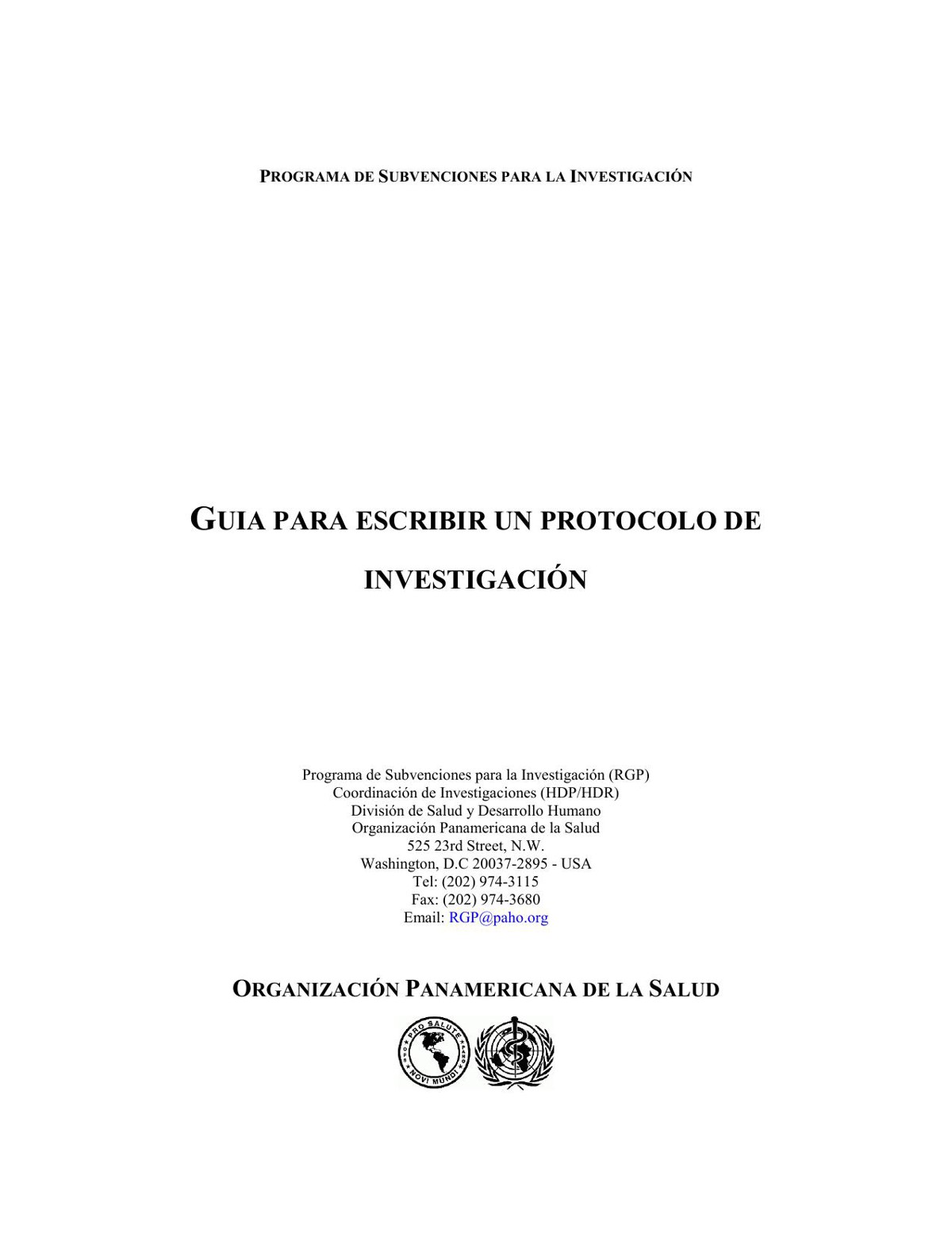 Guía para escribir un protocolo de investigación